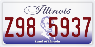 IL license plate Z985937