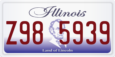 IL license plate Z985939