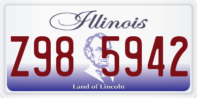 IL license plate Z985942