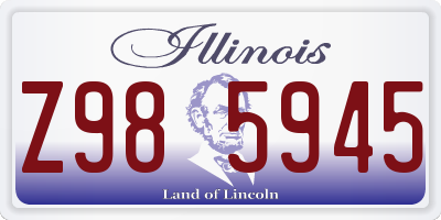 IL license plate Z985945