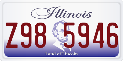 IL license plate Z985946