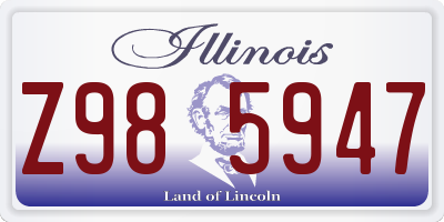 IL license plate Z985947