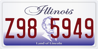 IL license plate Z985949