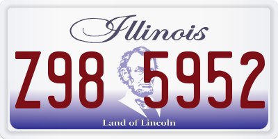 IL license plate Z985952