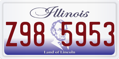 IL license plate Z985953