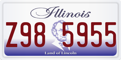 IL license plate Z985955