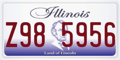 IL license plate Z985956