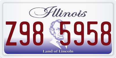 IL license plate Z985958