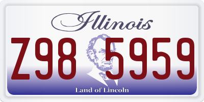 IL license plate Z985959