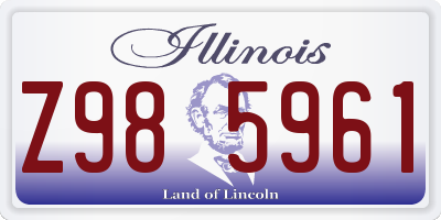 IL license plate Z985961