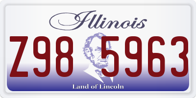IL license plate Z985963