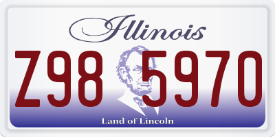 IL license plate Z985970