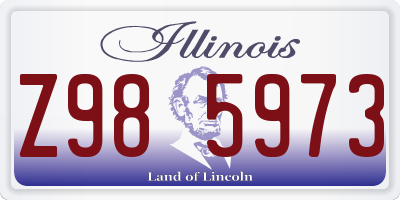 IL license plate Z985973
