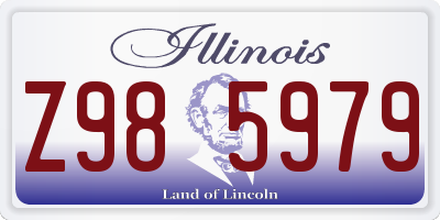 IL license plate Z985979