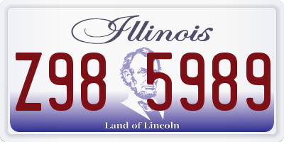 IL license plate Z985989