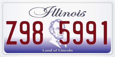 IL license plate Z985991