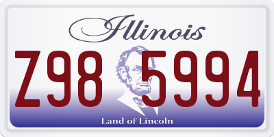 IL license plate Z985994
