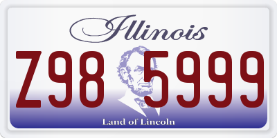 IL license plate Z985999