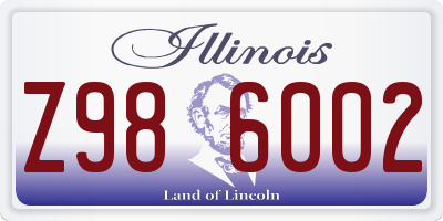 IL license plate Z986002