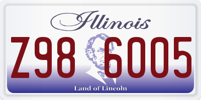 IL license plate Z986005