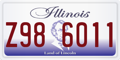 IL license plate Z986011