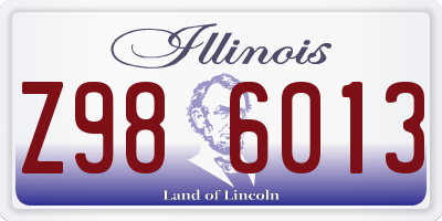 IL license plate Z986013