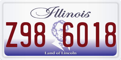 IL license plate Z986018