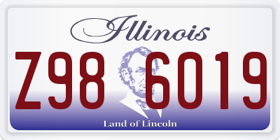 IL license plate Z986019