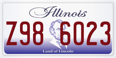 IL license plate Z986023