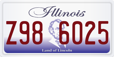 IL license plate Z986025