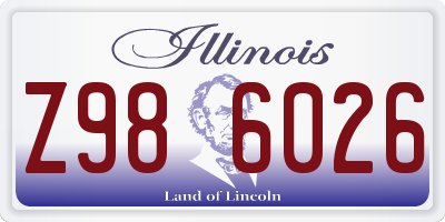 IL license plate Z986026