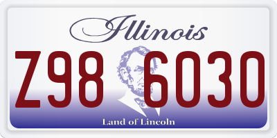IL license plate Z986030
