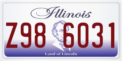 IL license plate Z986031