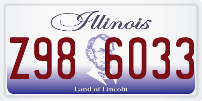 IL license plate Z986033