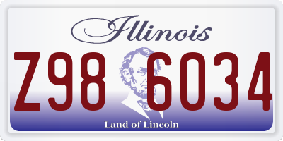 IL license plate Z986034