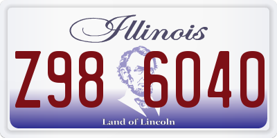 IL license plate Z986040