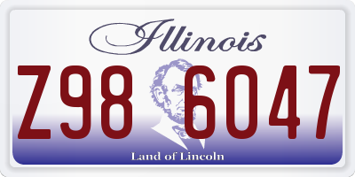 IL license plate Z986047