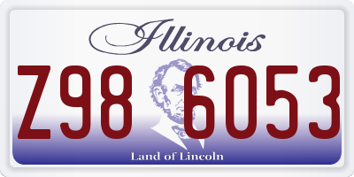 IL license plate Z986053