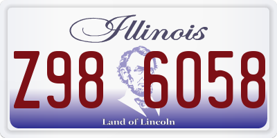 IL license plate Z986058