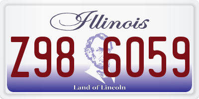 IL license plate Z986059