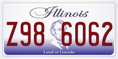 IL license plate Z986062