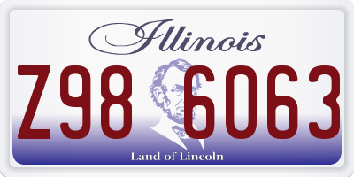IL license plate Z986063
