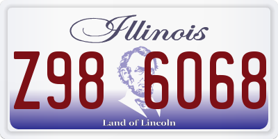 IL license plate Z986068