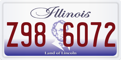 IL license plate Z986072