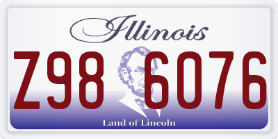 IL license plate Z986076