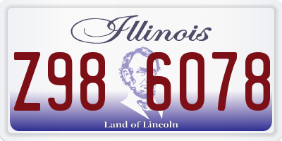 IL license plate Z986078