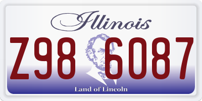 IL license plate Z986087
