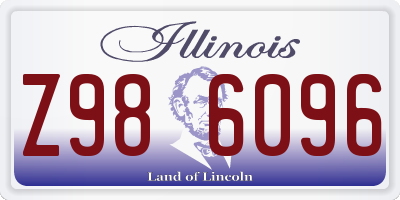 IL license plate Z986096