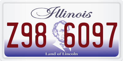 IL license plate Z986097