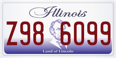 IL license plate Z986099